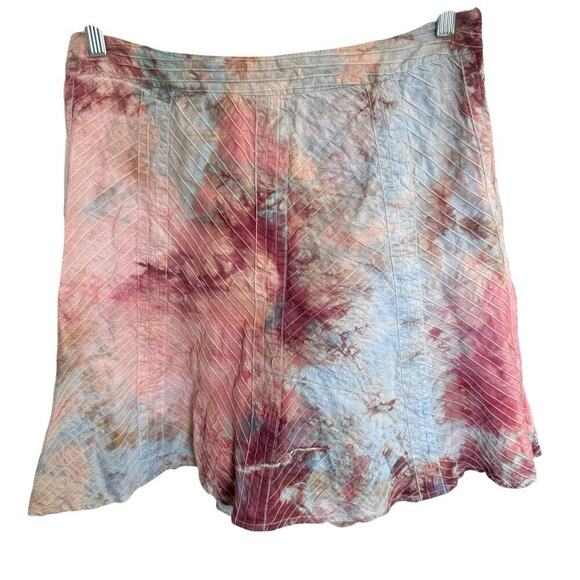 Tie Dye Skirt A-line Rough And Tumble Vintage 8 Whimsical Festival Granola Girl - Picture 1 of 5